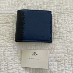 Men’s Coach Wallet Navy Black New